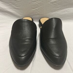Black Textured Men's Slip-On Shoes